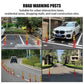 2PCS Road Warning Post Flexible Traffic Bollard Reflective Parking Driveway