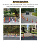 2PCS Road Warning Post Flexible Traffic Bollard Reflective Parking Driveway