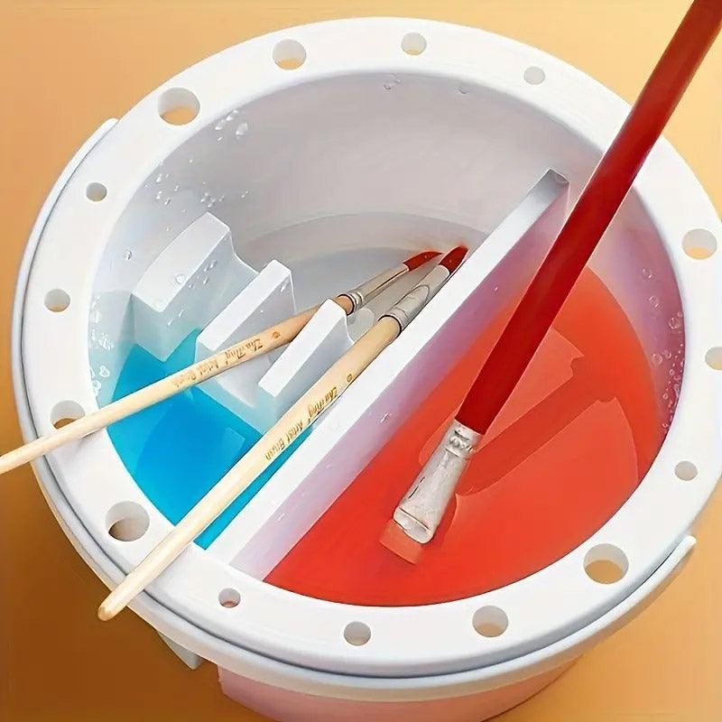 Portable Pen Wash Bucket Multifunctional Painting Palette for Artists Crafters