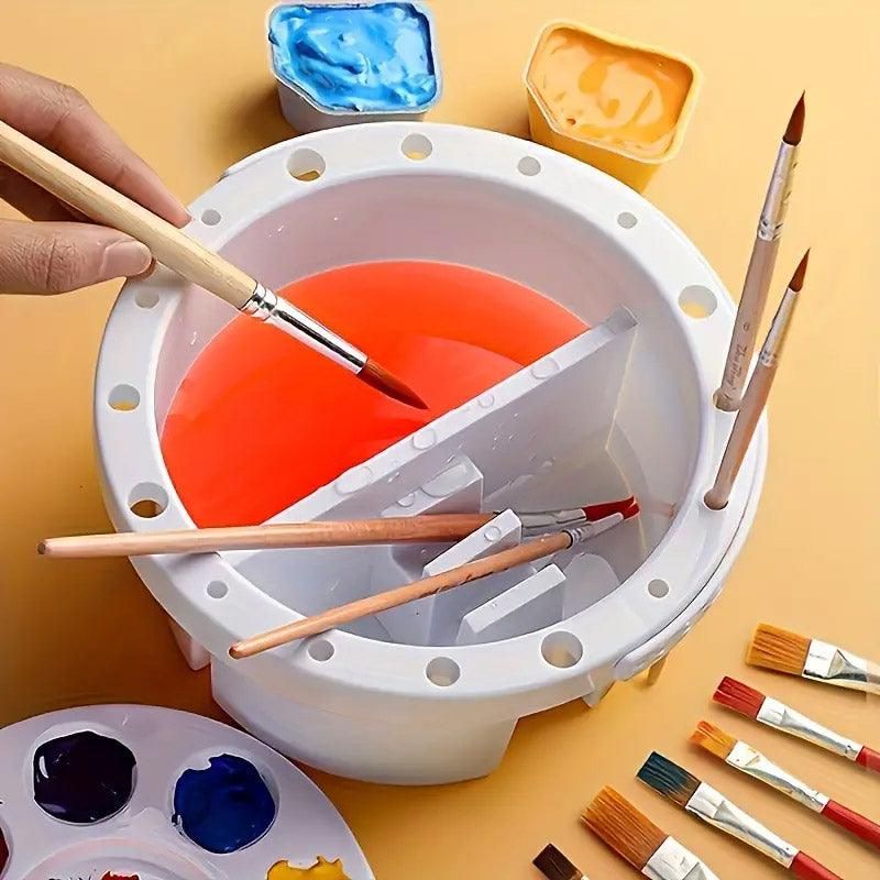 Portable Pen Wash Bucket Multifunctional Painting Palette for Artists Crafters