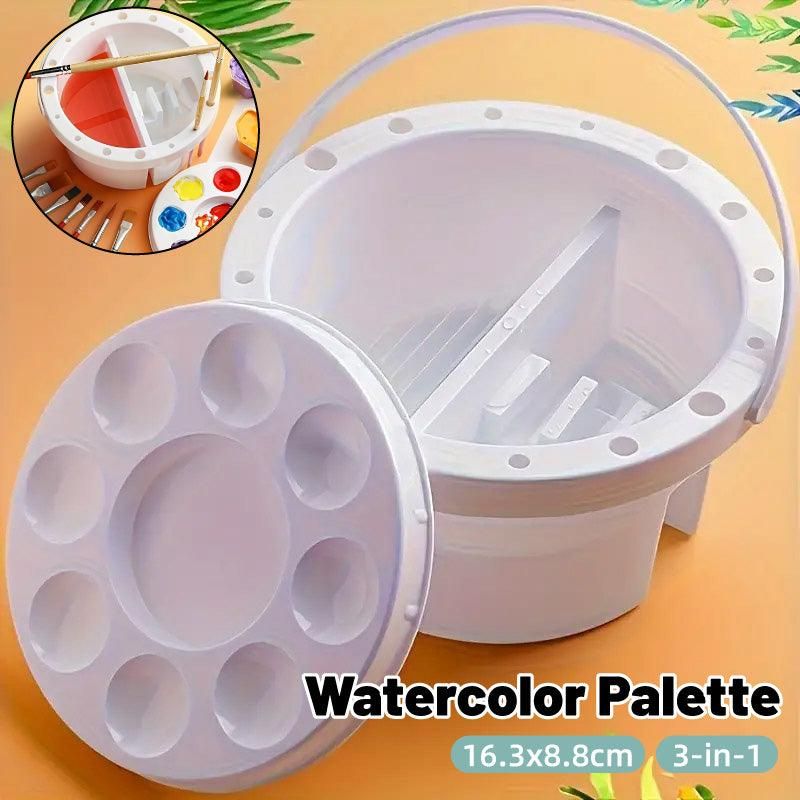 Portable Pen Wash Bucket Multifunctional Painting Palette for Artists Crafters