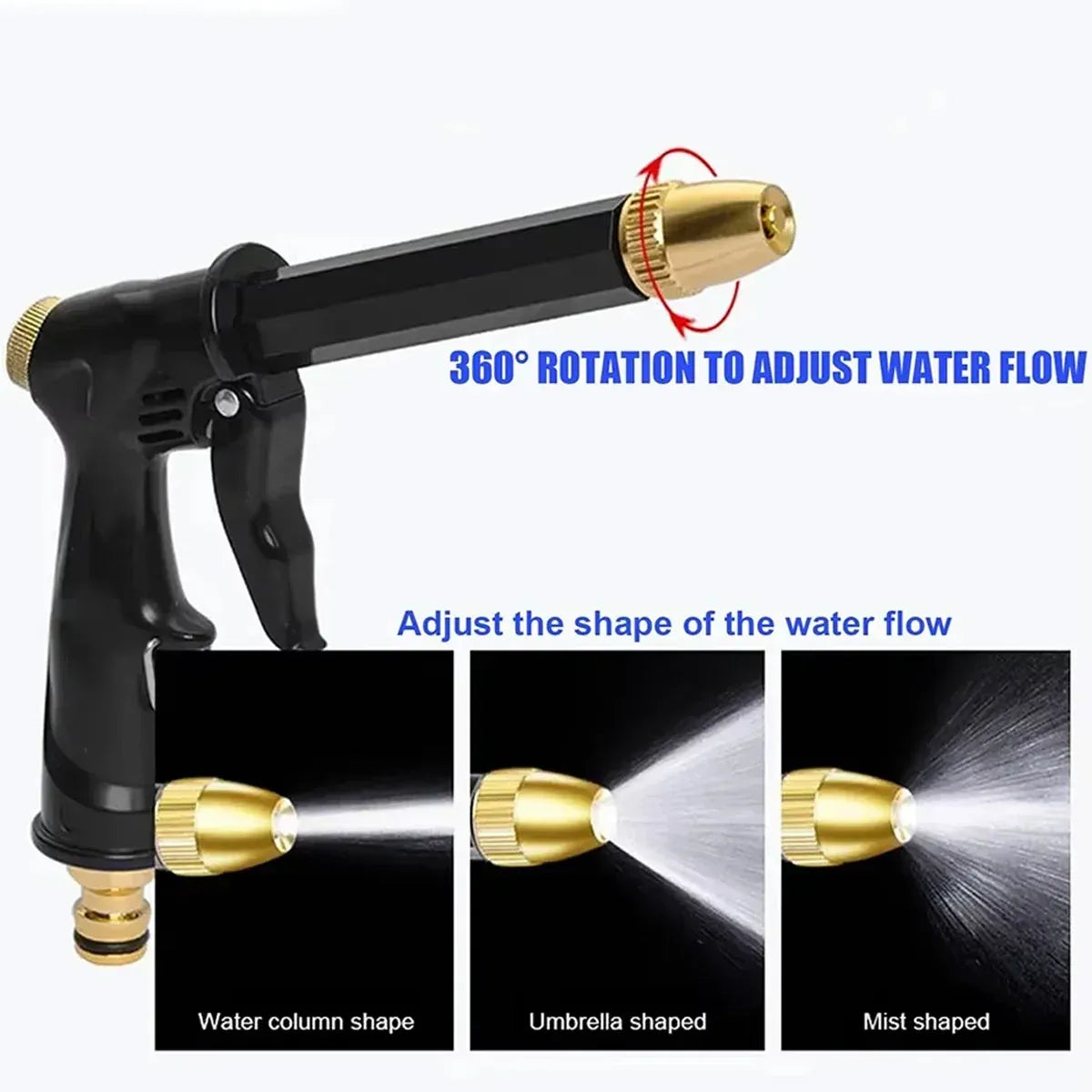 Household Car Wash Water Sprayer Garden Cleaning Nozzle for Car and Flower Watering - Cleaning Water Gun Only
