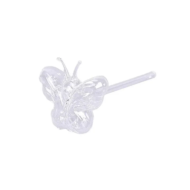 Automatic Self Plant Watering Glass Bulbs Water Feeder Indoor Irrigation Outdoor - Butterfly