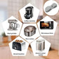 Wire Cable Organizer Holder Cord Wrapper Winder For Kitchen Appliances Computer - 3PCS Black
