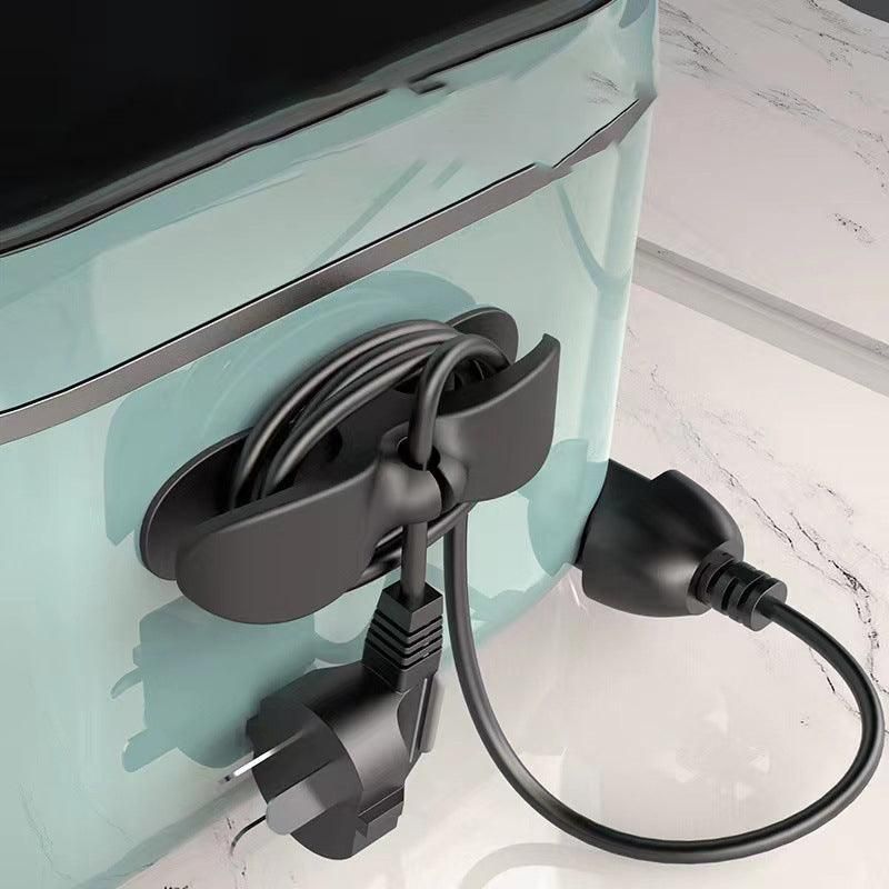 Wire Cable Organizer Holder Cord Wrapper Winder For Kitchen Appliances Computer - 3PCS Black