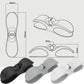 Wire Cable Organizer Holder Cord Wrapper Winder For Kitchen Appliances Computer - 3PCS White