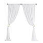 Sheer Voile Curtains Rod Pocket Window Panel for Bedroom 140cm x 230cm Drapes - Black