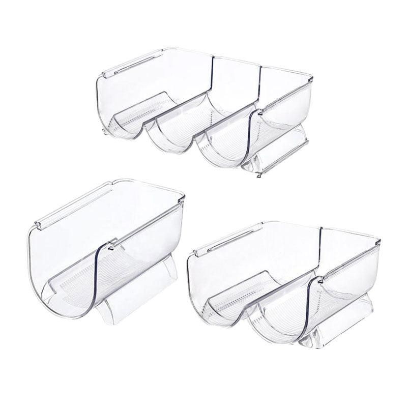 Fridge Organiser Wine Beer Stacking Bottle Rack Kitchen Space Saving Can Holder - 1 Grid