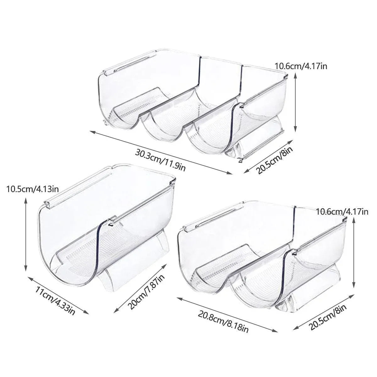 Fridge Organiser Wine Beer Stacking Bottle Rack Kitchen Space Saving Can Holder - 1 Grid