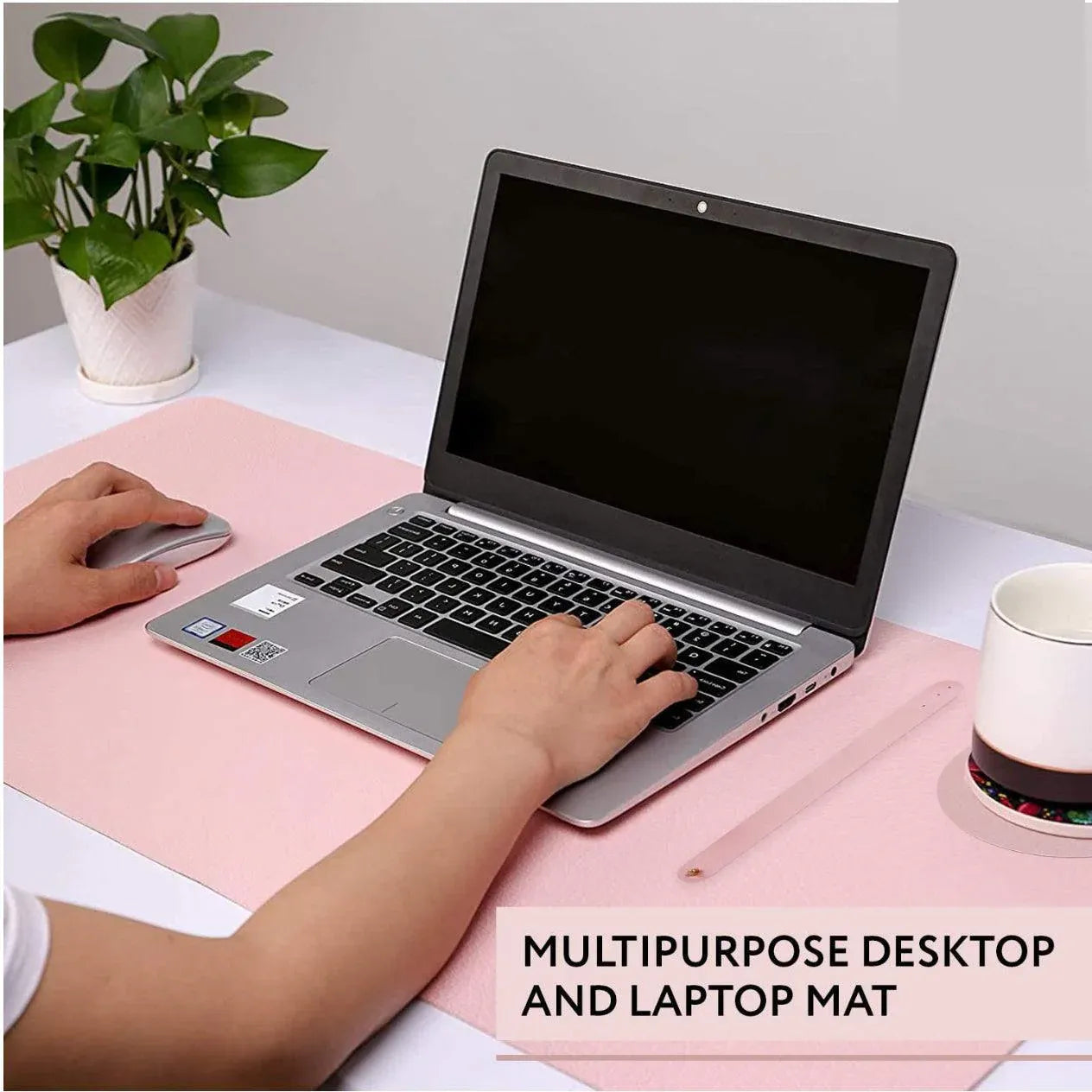 Large Leather Gaming Mouse Pad Waterproof Desk Keyboard Mat 120 x 60cm - Wine Red