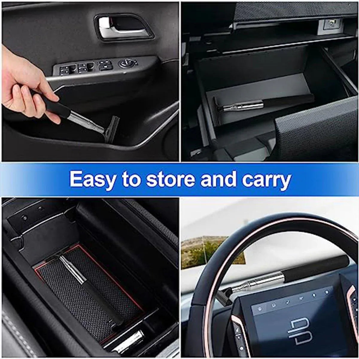 2pcs Retractable Windshield Wiper Set Rear View Mirror Cleaner Car Wiper Blade - Pink