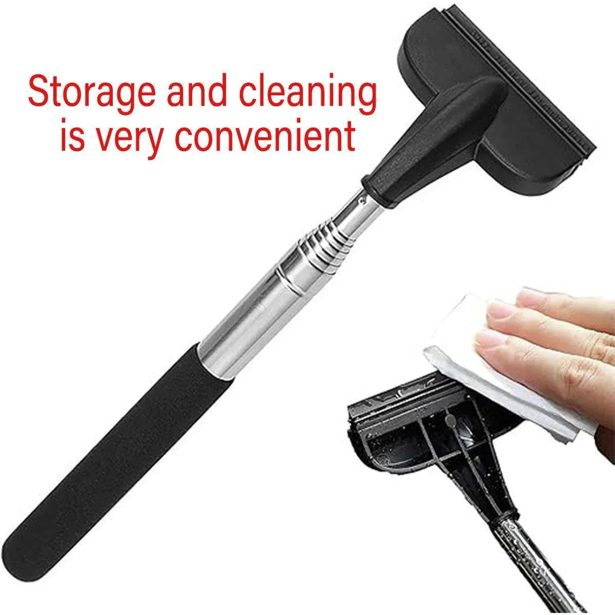 2pcs Retractable Windshield Wiper Set Rear View Mirror Cleaner Car Wiper Blade - Pink