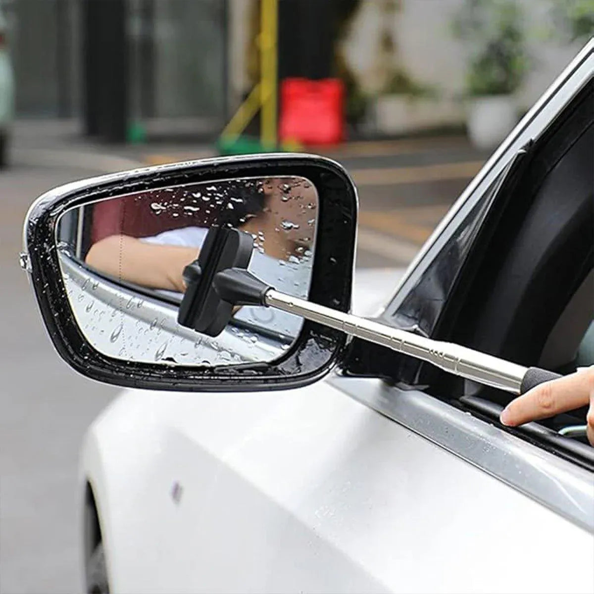 2pcs Retractable Windshield Wiper Set Rear View Mirror Cleaner Car Wiper Blade - Pink