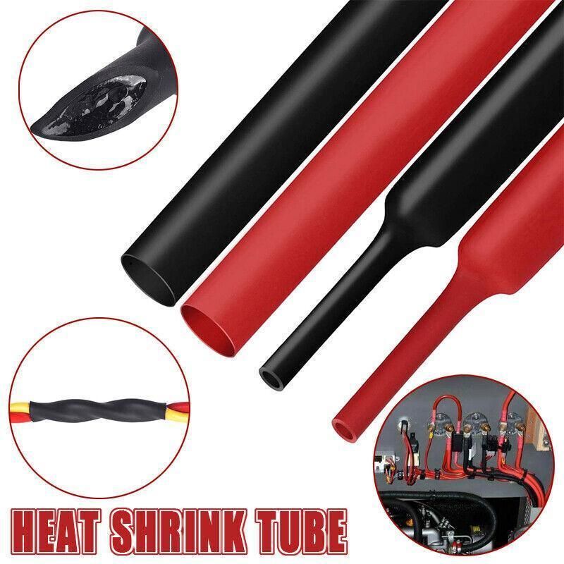 Grade Marine Heat Shrink Tubing 3:1 Wire Sleeve Glue Inside Fast Wrap Insulation Red - 9.5mm*1M