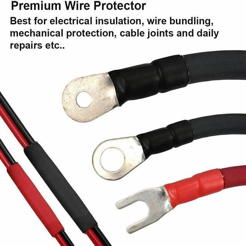 Grade Marine Heat Shrink Tubing 3:1 Wire Sleeve Glue Inside Fast Wrap Insulation Red - 9.5mm*1M