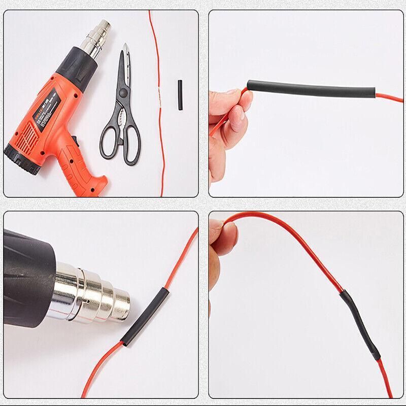 Grade Marine Heat Shrink Tubing 3:1 Wire Sleeve Glue Inside Fast Wrap Insulation Red - 9.5mm*1M
