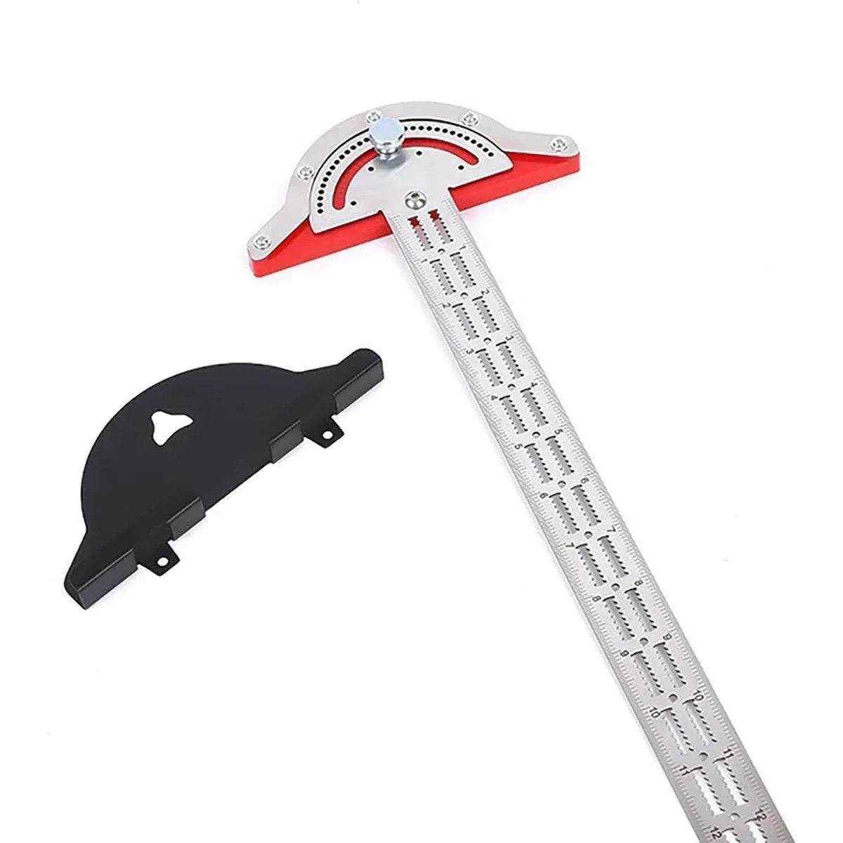 Woodworking Edge Ruler Protractor Angle Measuring Tool Carpenter - 10 inch