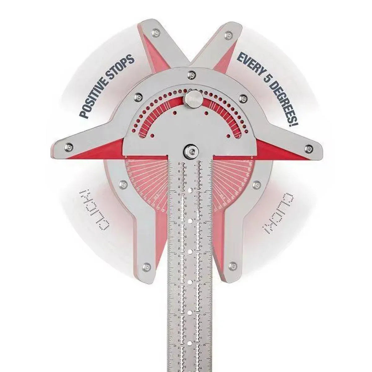 Woodworking Edge Ruler Protractor Angle Measuring Tool Carpenter - 10 inch