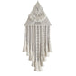 White Woven Tapestry Dreamcatcher Hanging Wall Decor Triangle Charm for Home