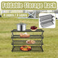 3/4 Tier Camping Dining Rack Iron Shelf Portable Picnic Rack Foldable Storage Table - 3 Layers