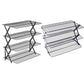 3/4 Tier Camping Dining Rack Iron Shelf Portable Picnic Rack Foldable Storage Table - 3 Layers