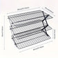 3/4 Tier Camping Dining Rack Iron Shelf Portable Picnic Rack Foldable Storage Table - 3 Layers