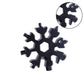18 In 1 Stainless Multi-Tool Snowflake Keychain Wrench Screwdriver Bottle Opener - Silver