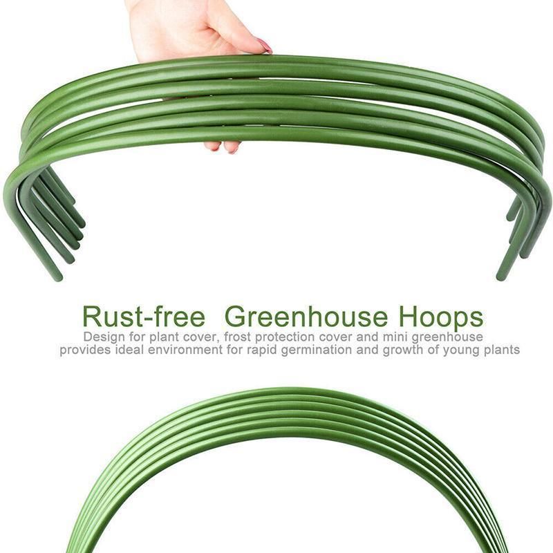 6PCS Greenhouse Plant Hoops Garden Tunnel Support for Row Covers and Netting