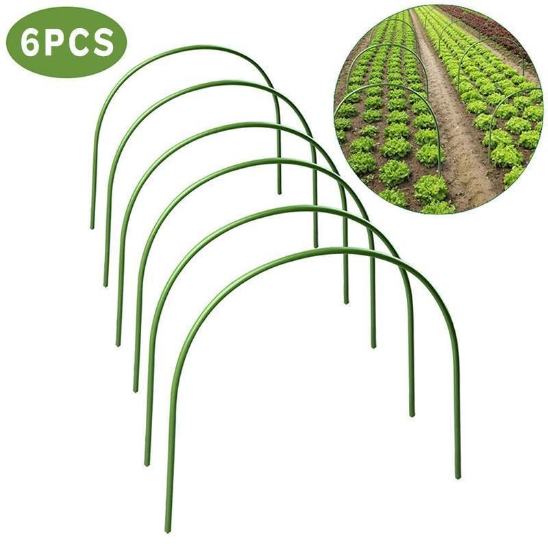 6PCS Greenhouse Plant Hoops Garden Tunnel Support for Row Covers and Netting