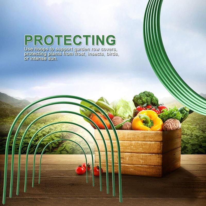 6PCS Greenhouse Plant Hoops Garden Tunnel Support for Row Covers and Netting