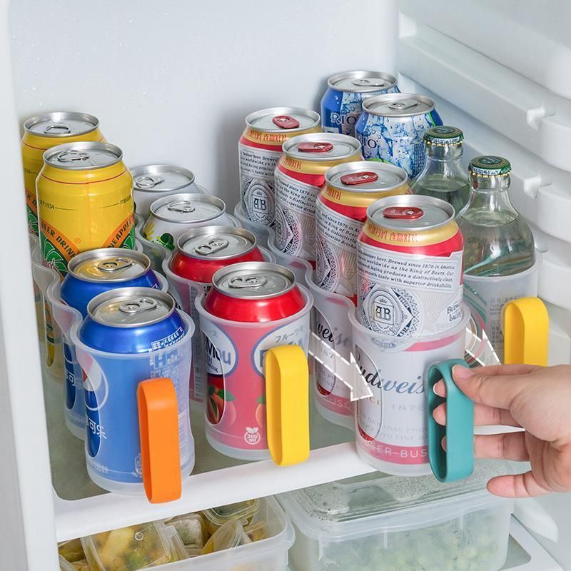 Beer Soda Can Storage Holder Kitchen Fridge Space Saver Rack Organizer 1-3PCS - Green