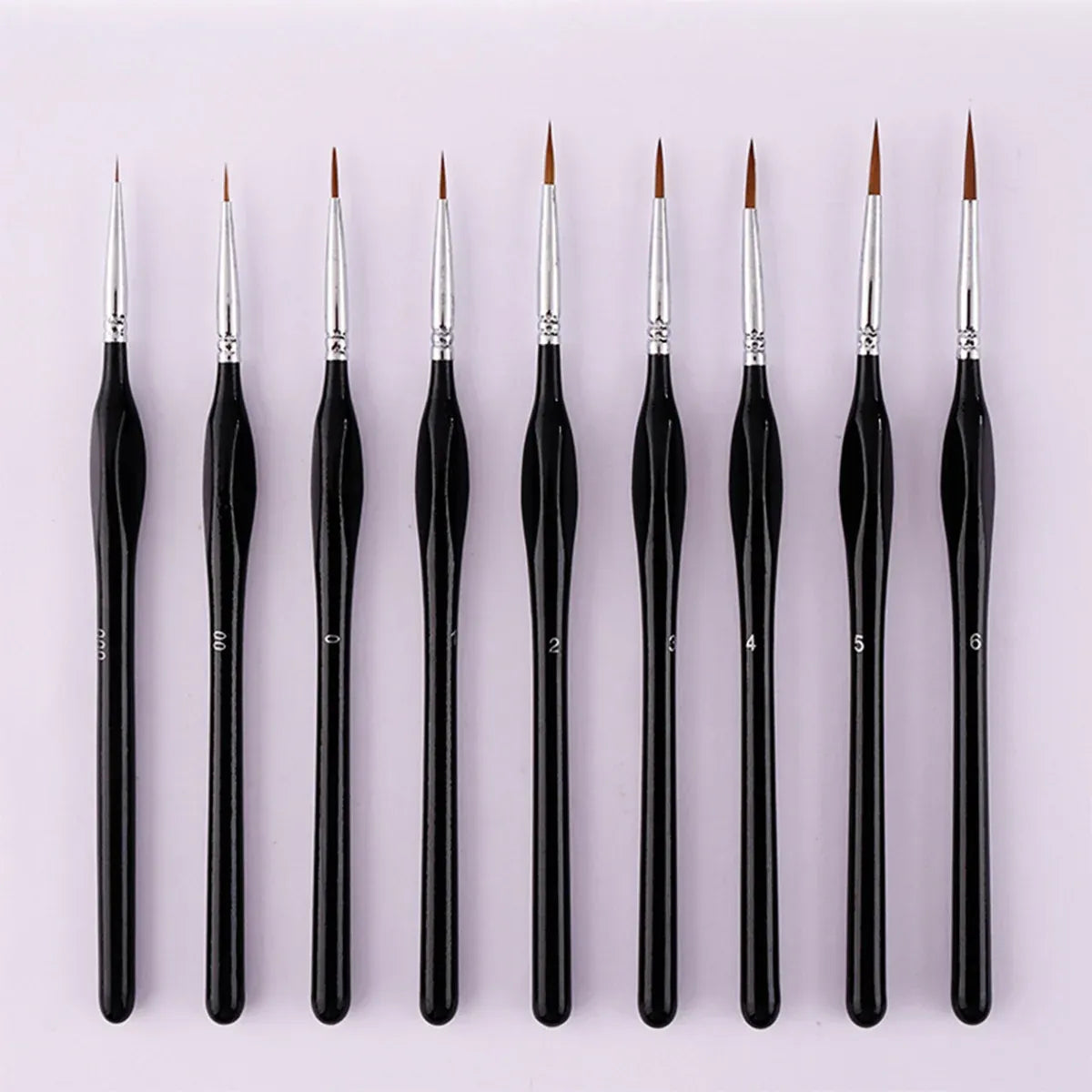 9PCS Fine Detail Paint Brush Set for Watercolour Gouache Acrylic Miniature Art
