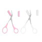 Eyebrow Trimmer Grooming Scissors Eyelash Thinning Shears Comb Brow Shaping Tool - Pink