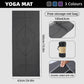 Portable Yoga Blanket with Body Position Line Non Slip Soft for Home Gym Studio - Blue