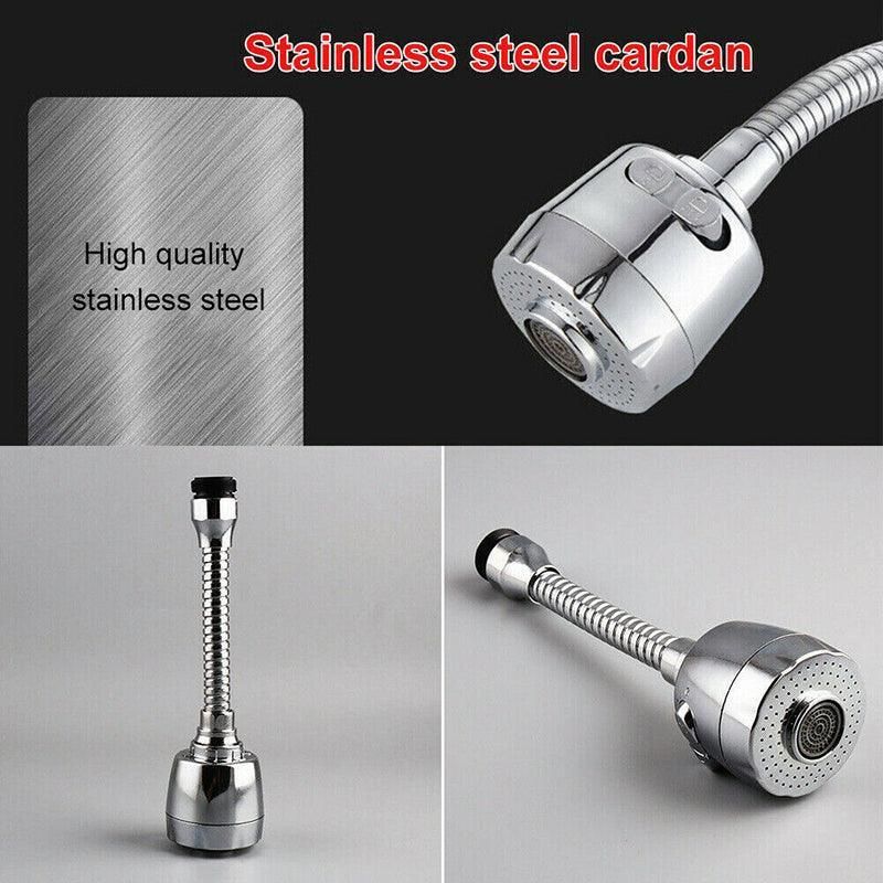 Kitchen Universal Faucet Splash-Proof Head Pressurized Nozzle Bubbler 360° Au