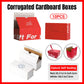 10PCS Corrugated Cardboard Boxes Zipper Closure Sturdy For Shipping Packaging - Red