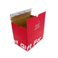 10PCS Corrugated Cardboard Boxes Zipper Closure Sturdy For Shipping Packaging - Red