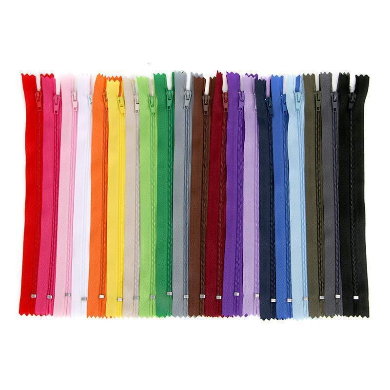 20PCS Closed End Nylon Zippers Tailor Sewer DIY Craft Sewing 20cm - Mixed Colour