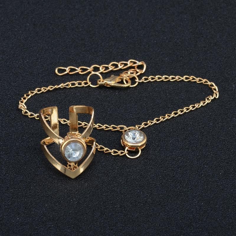 Geometric Hollow Arrow Ring Bracelet Integrated Creative Finger Chain Set Chain - Silver