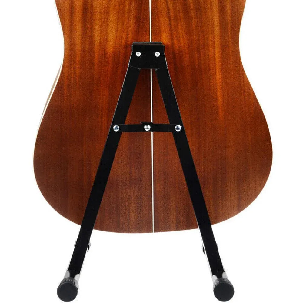 Folding Guitar Stand Floor Rack Electric Acoustic Bass Gig Holder Rack Portable