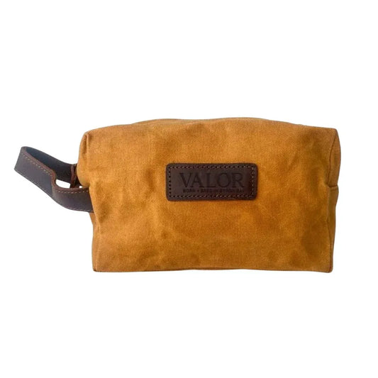 Toiletry Bag Waxed Canvas Mustard