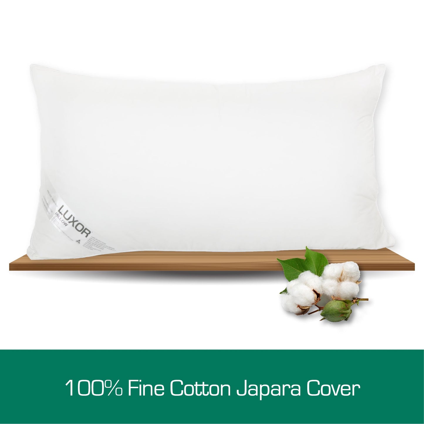 Luxor Hotel Pillow Australian Made King Size with 4cm Wall Single Pack