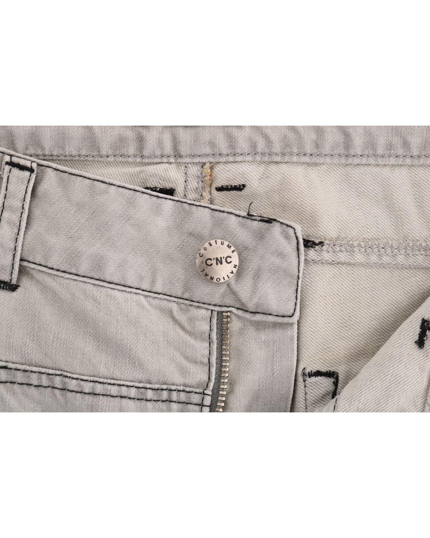 Costume National Women's Gray Wash Cotton Slim Jeans - W26 US