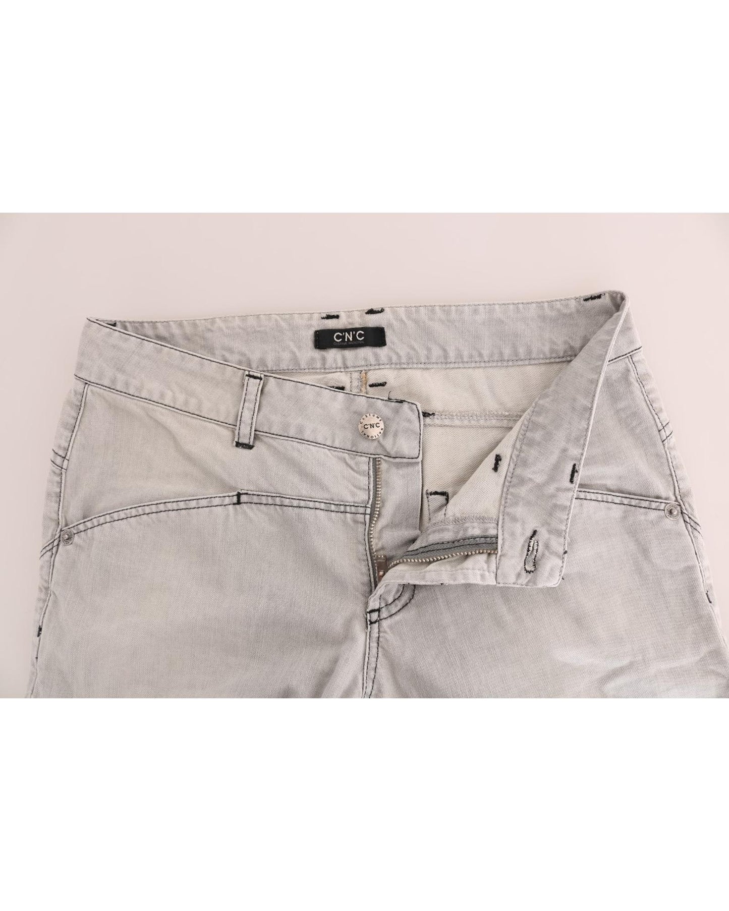 Costume National Women's Gray Wash Cotton Slim Jeans - W26 US