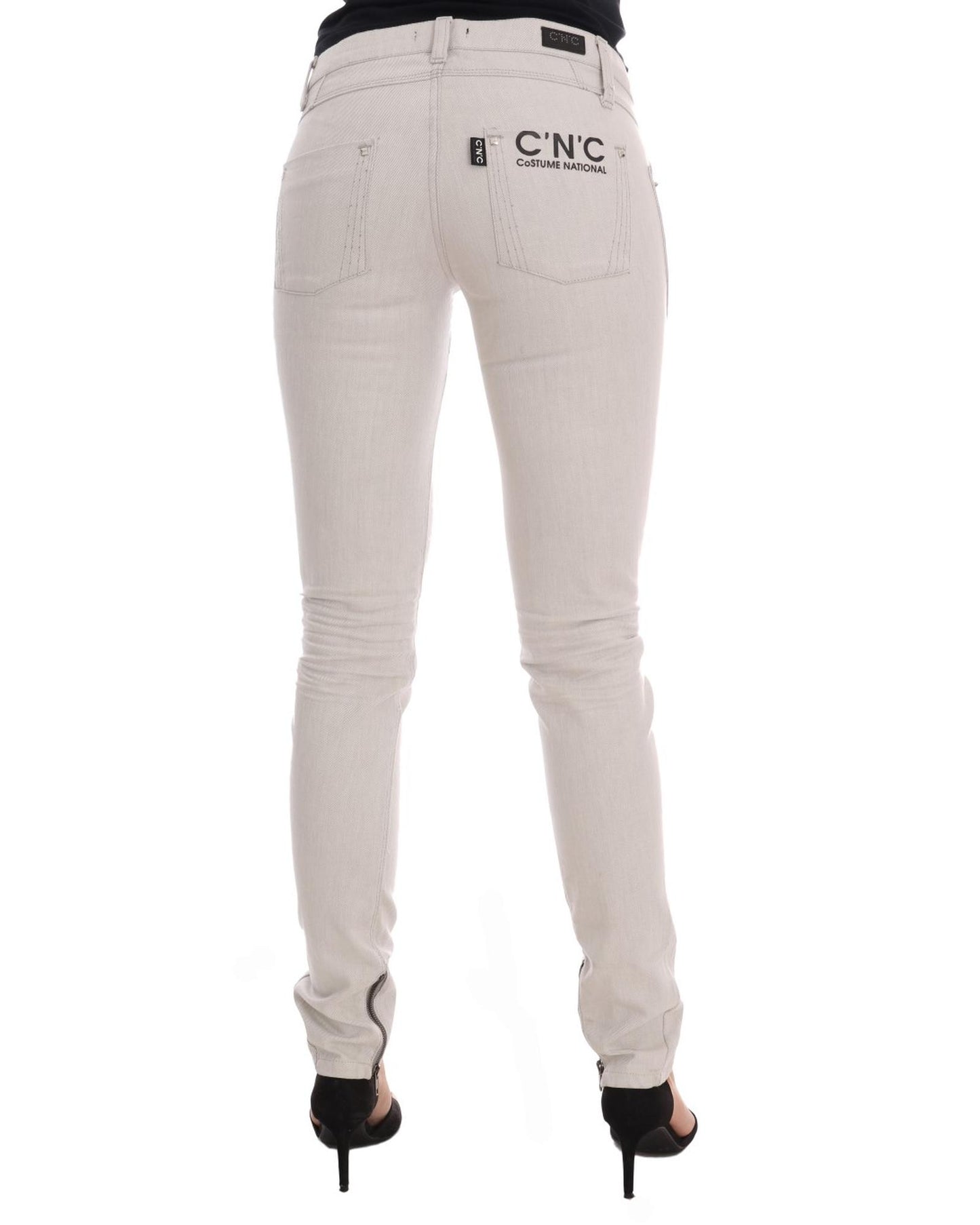 CoSTUME NATIONAL CNC Slim Fit White Jeans W26 US Women