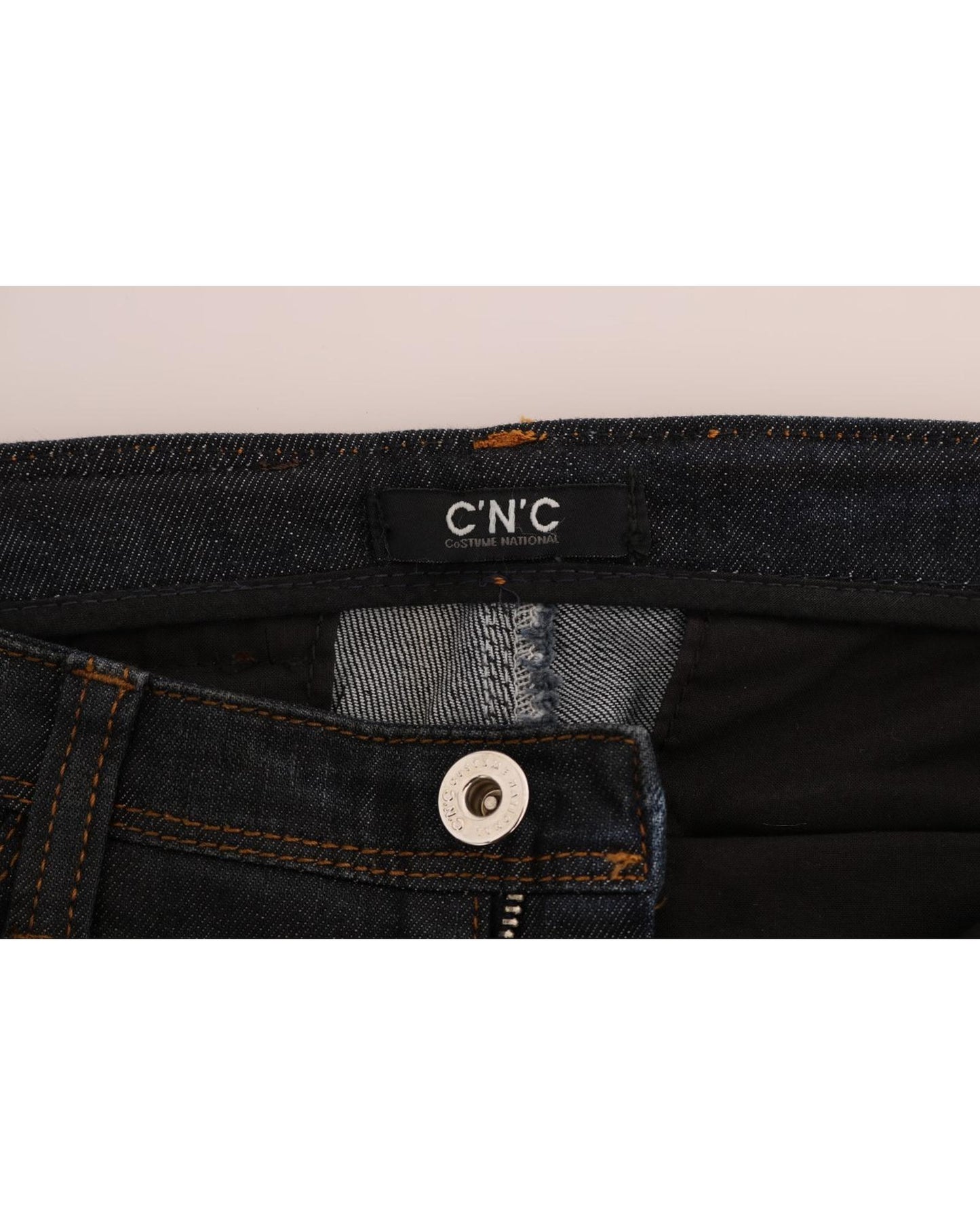 Costume National Women's Dark Blue Cotton Slim Fit Jeans - W26 US