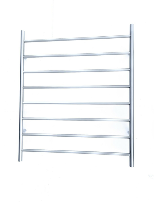 Towel Rack Premium Brushed Chrome - 8 Bars, Round Design, AU Standard, 1000x850mm