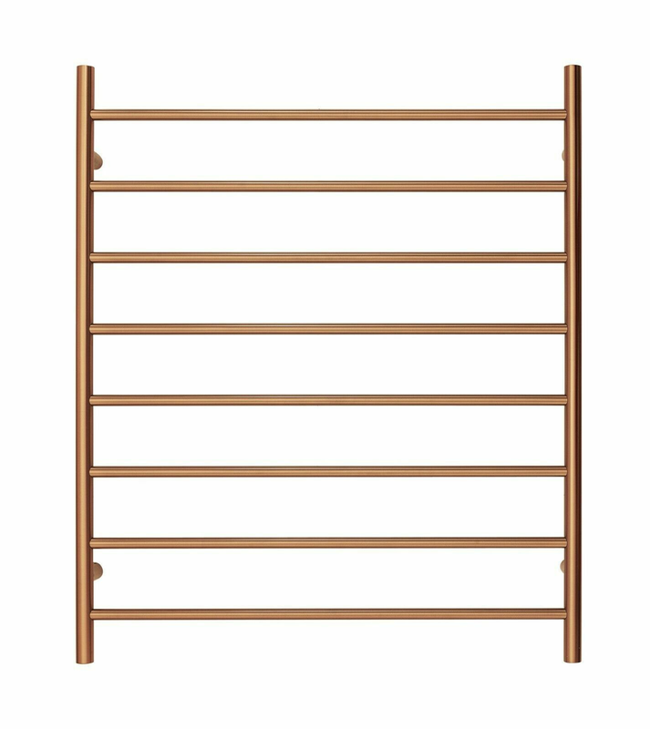 Towel Rack Premium Brushed Rose Gold - 8 Bars, Round Design, AU Standard, 1000x850mm