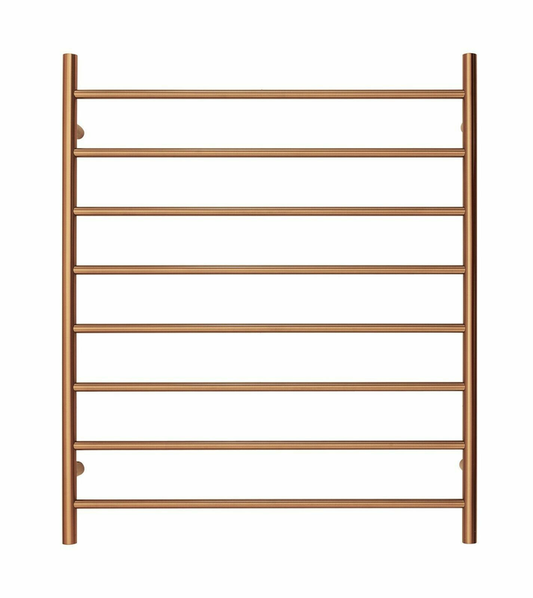 Towel Rack Premium Polished Rose Gold - 8 Bars, Round Design, AU Standard, 1000x850mm