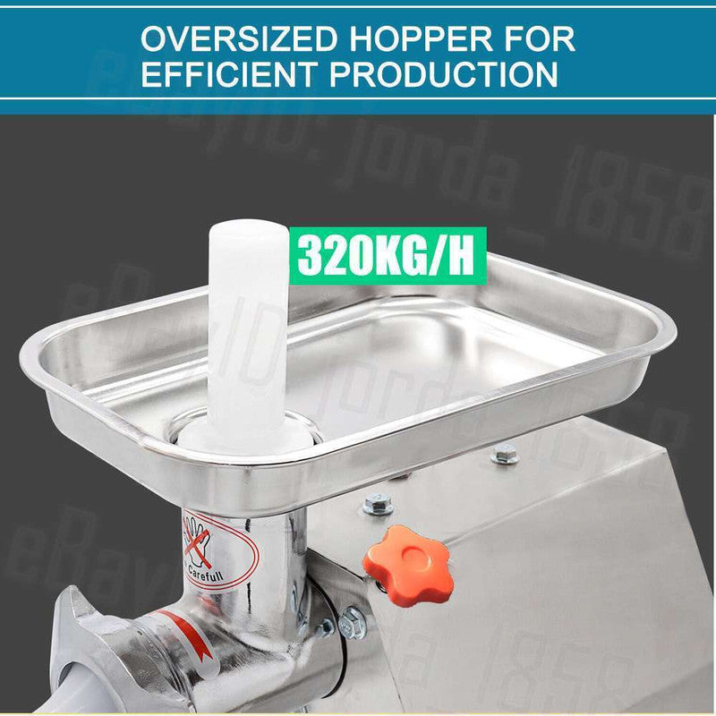 1.63HP Commercial Meat Mincer- Electric Grinder & Sausage Maker Filler 1200W